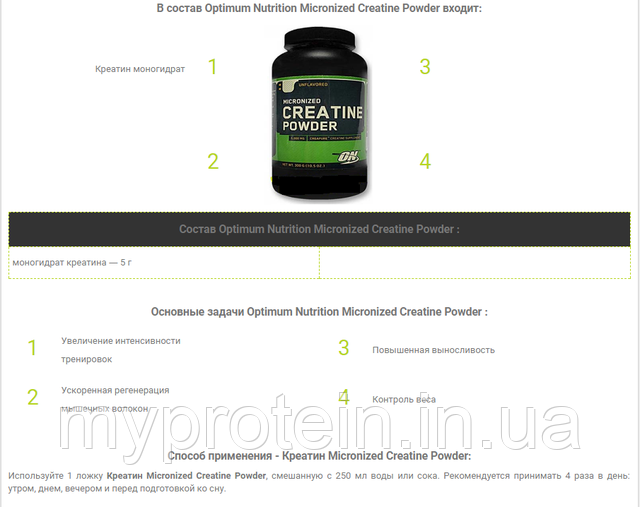 Загрузка креатином моногидрат схема