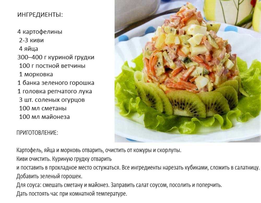 Калорийность салата оливье с курицей без майонеза