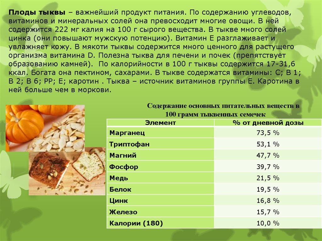 Проект на тему калорийность