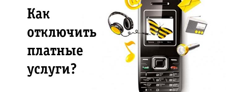 Как отключить платные услуги на Билайне?