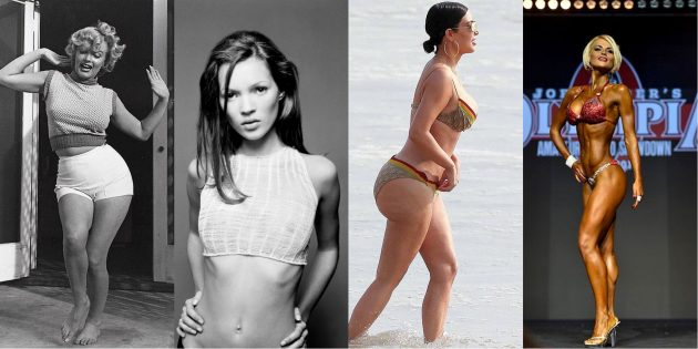 стандарты красоты тела в разные десятилетия