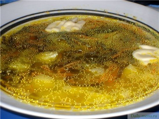 Суп с морской капустой