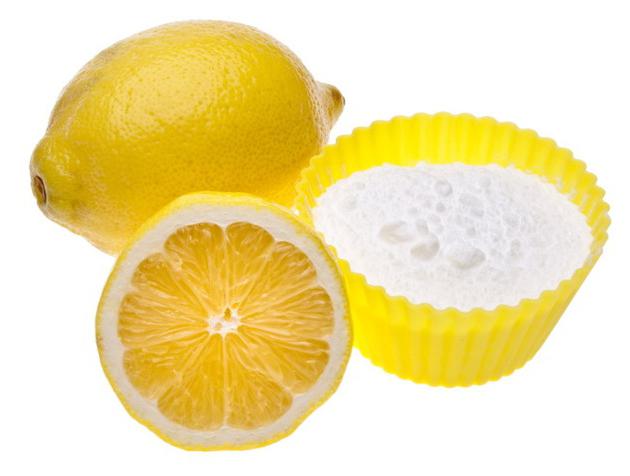 пищевая сода и лимон