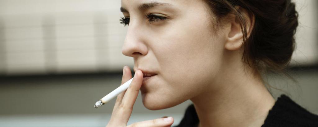 вред курения для лица