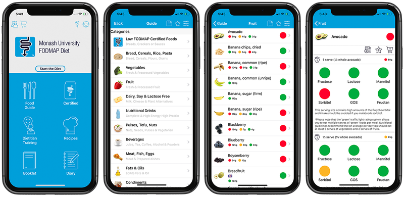 App main screen and fruit category screen