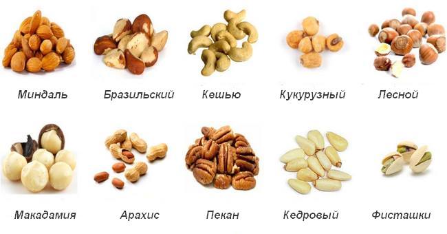 какие орехи можно при диете