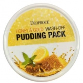 Маска для лица с медом и золотом Deoproce Honey And Gold Wash Off Puding Pack