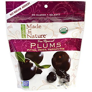 Made in Nature Organic Plums Pitted Dried Unsulfured