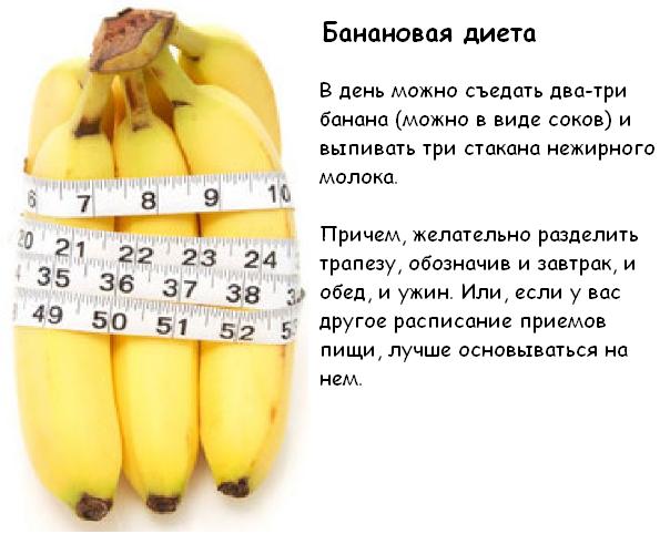 во время диеты можно есть бананы