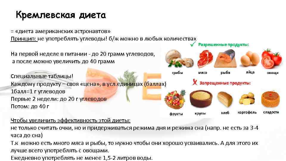 московская диета для похудения