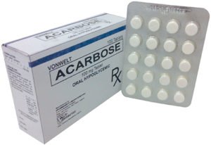 Акарбоза 100 мг в таблетках