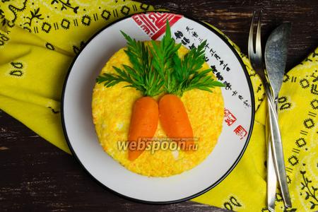 Фото рецепта Суфле морковное с творогом на пару