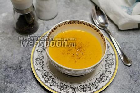 Фото рецепта Суп-пюре из тыквы на овсяном молоке