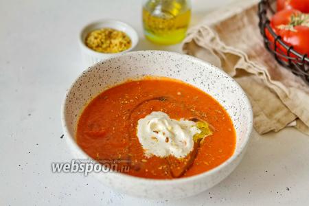 Фото рецепта Томатный суп со Страчателлой