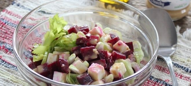 салат из свеклы с сельдереем стеблевым рецепты
