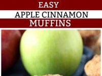 Pinterest collage image for easy apple cinnamon muffins